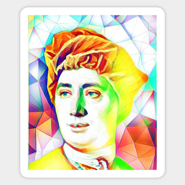 David Hume Colourful Portrait | David Hume Artwork 10 Sticker by JustLit